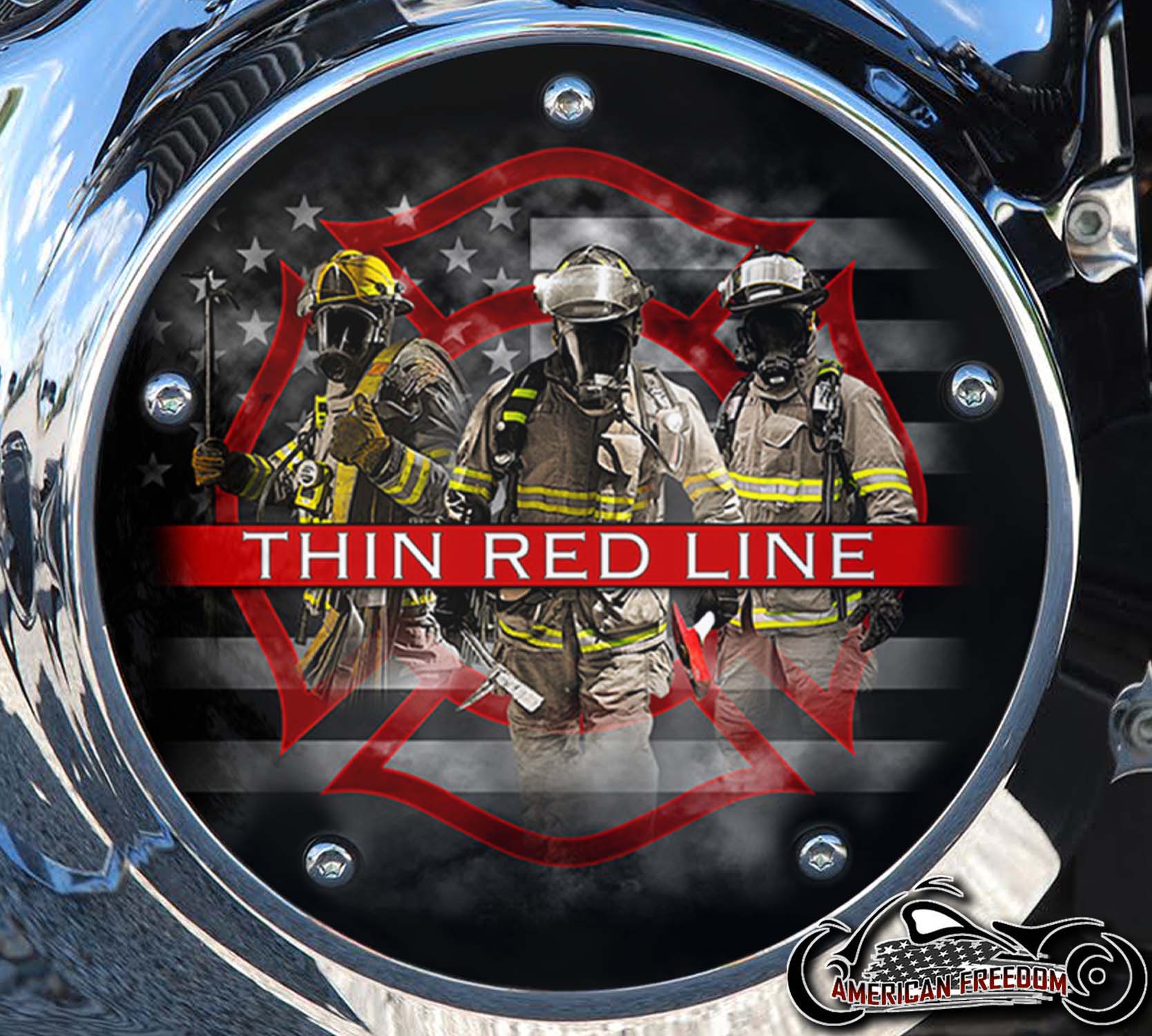 Custom Derby Cover - Firefighter Thin Red Line